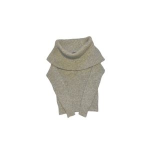 Balenciaga Knits Tan and Grey Oversized Cowl Neck Sweater - Women’s Size 36